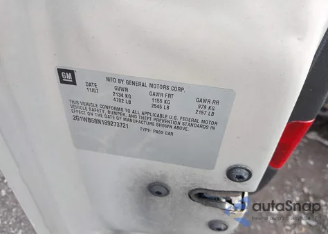 2008 Chevrolet Impala Ls from USA, damaged, VIN 2G1WB58N189273721